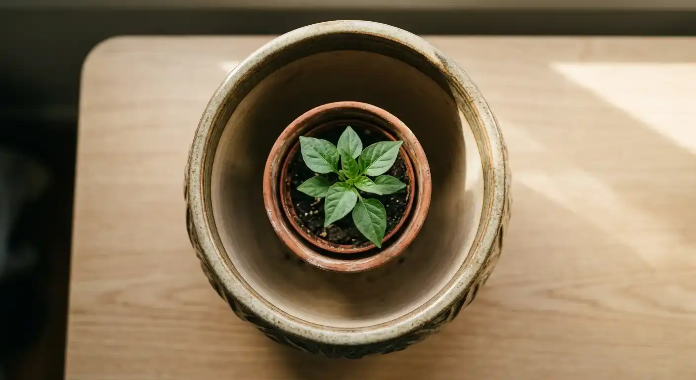 Le prix de départ d'un site cache son coût réel dans la durée : une petite plante en pot dans un cache-pot bien plus grand.