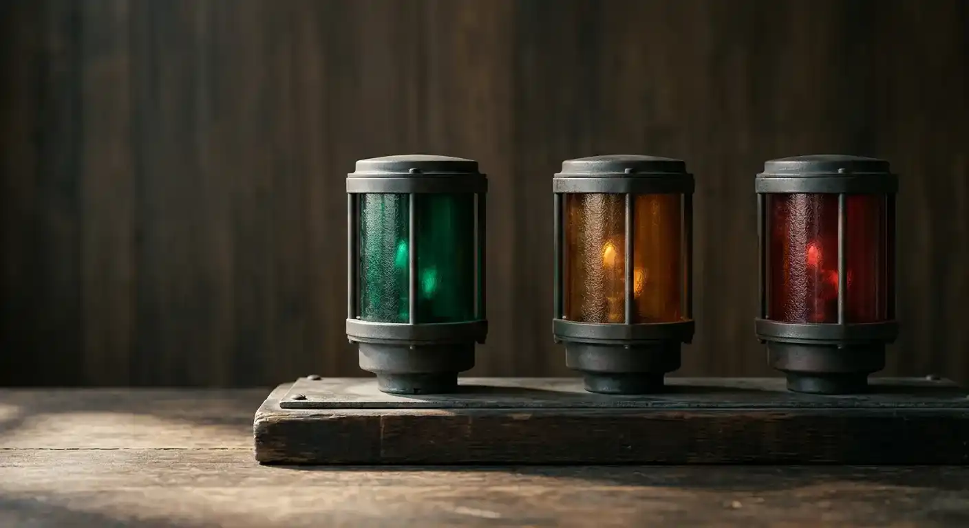 Les trois indicateurs Core Web Vitals doivent tous être au vert : trois lanternes allumées, verte, orange et rouge.